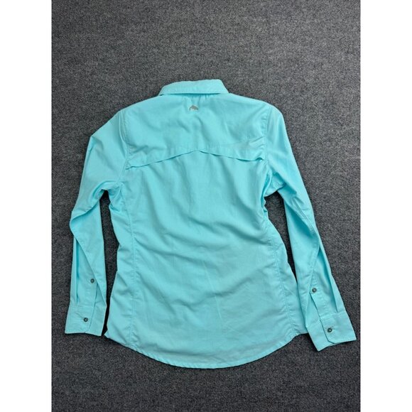 Simms Fishing Products Shirt Women's Small Blue Long Sleeve Button Up Vented - Picture 6 of 7